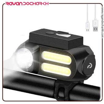 چراغ جلو شارژی دوچرخه ۳ لنز ۴۵۰ لومن LED NF-T631