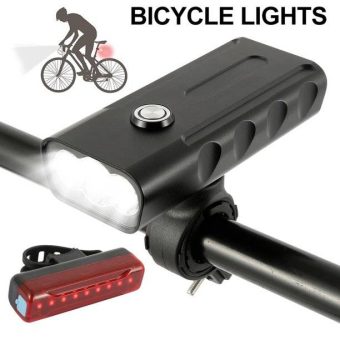 چراغ جلو و عقب شارژی دوچرخه ۱۰۰۰ لومن LED BX03