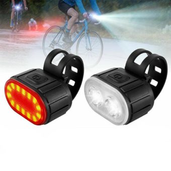 چراغ جلو و عقب دوچرخه - ست چراغ دوچرخه شارژی - جفت چراغ دوچرخه شارژی - چراغ دوچرخه جلو و عقب - چراغ جلو و عقب شارژی دوچرخه BIKE TAIL LIGHT 078