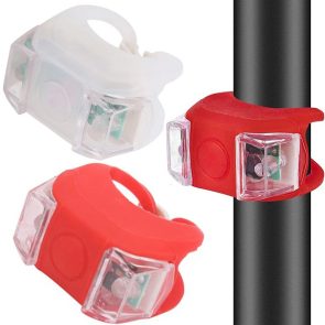 چراغ ژله ای - چراغ باتری خور دوچرخه - چراغ با کیفیت دوچرخه - چراغ جلو و عقب دوچرخه - ست چراغ دوچرخه با کیفیت - ست چراغ جلو و عقب دوچرخه ژله‌ای باتری خور LED HL-009