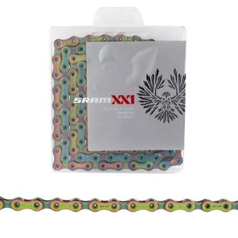 زنجیر دوچرخه - زنجیر اسرم - زنجیر دوچرخه اسرم - زنجیر دوازده سرعته اسرم - زنجیر اسرم ایکس ایکس وان - زنجیر دوازده تایی هفت رنگ - زنجیر 12 سرعته اسرم هفت رنگ SRAM XX1 EAGLE RAINBOW