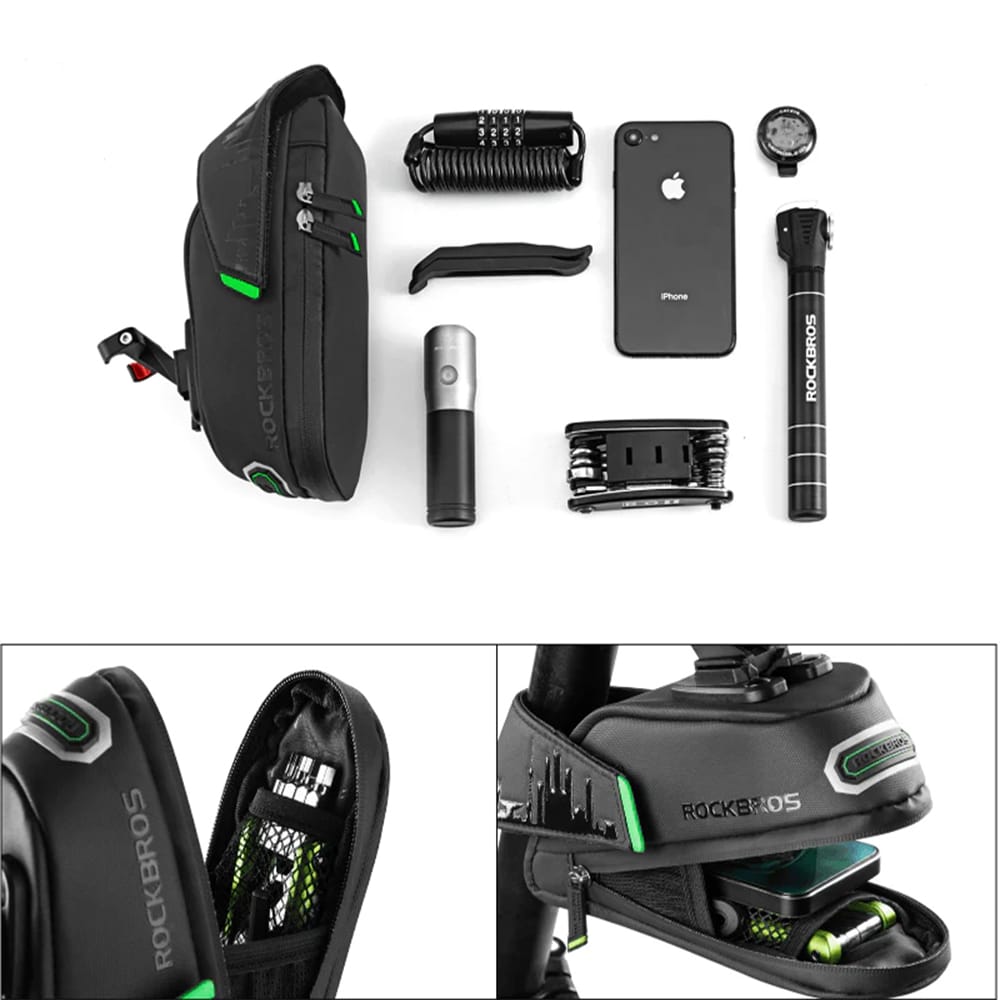 کیف زیر زین دوچرخه - کیف زیر زین دوچرخه راکبراس - کیف دوچرخه راکبراس - کیف زیر زین یک لیتری - کیف دوچرخه زیر زین - کیف زیر زین ضد اب دوچرخه راک براس - کیف زیر زین دوچرخه راکبراس ROCKBROS C27 1L