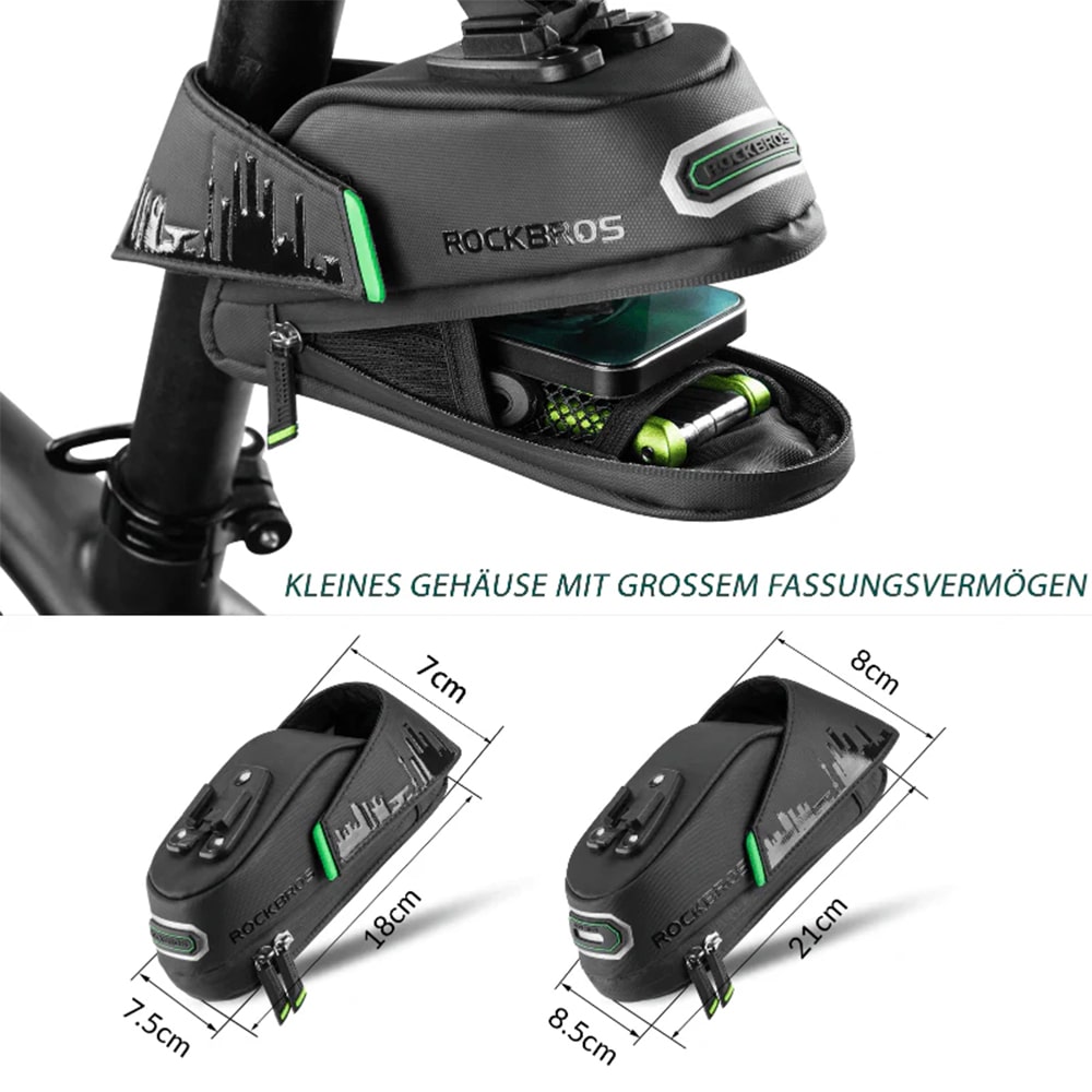 کیف زیر زین دوچرخه - کیف زیر زین دوچرخه راکبراس - کیف دوچرخه راکبراس - کیف زیر زین یک لیتری - کیف دوچرخه زیر زین - کیف زیر زین ضد اب دوچرخه راک براس - کیف زیر زین دوچرخه راکبراس ROCKBROS C27 1L