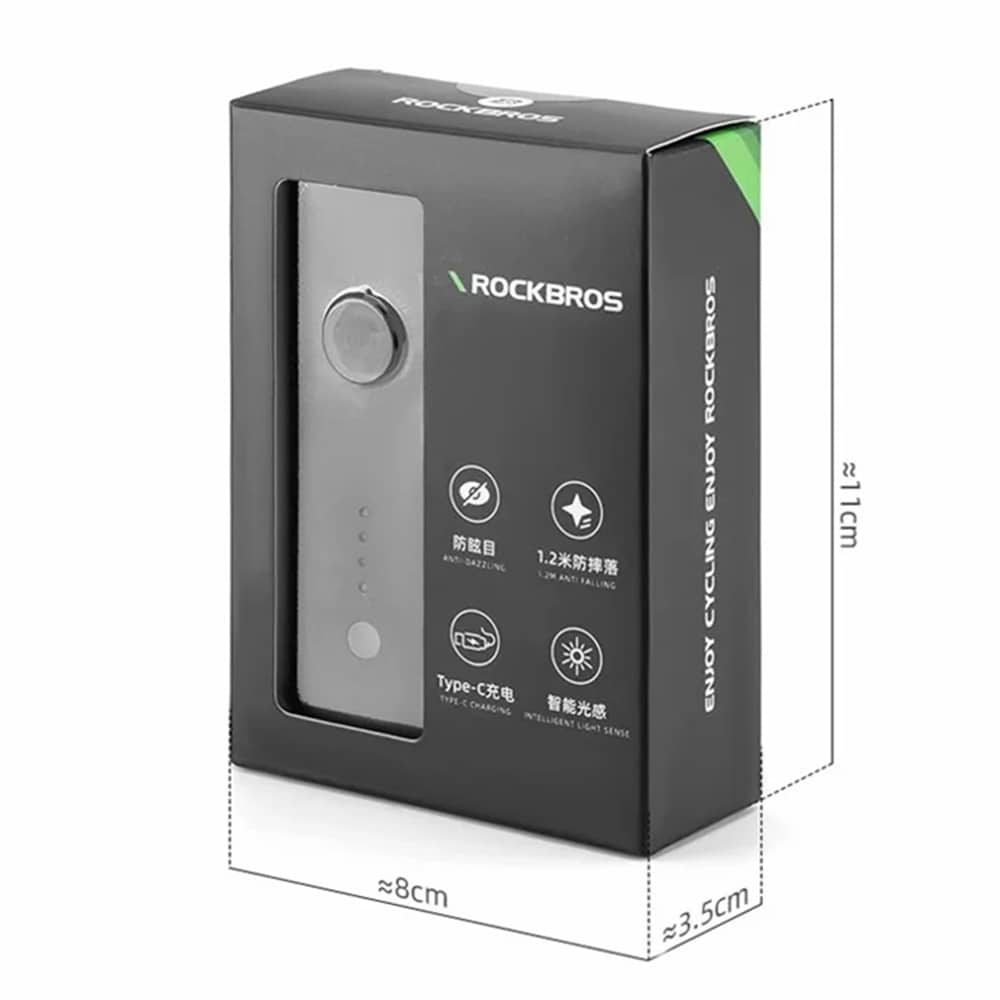 چراغ دوچرخه - چراغ دوچرخه سواری - چراغ جلو شارژی راکبراس - چراغ راکبراس 400 لومن - چراغ راکبراس 400 لومنی - چراغ دوچرخه جلو شاژی راک براس - چراغ جلو شارژی دوچرخه راکبراس 400 لومن ROCKBROS RIP01