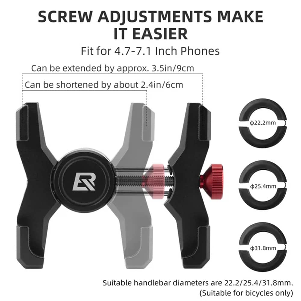 هولدر موبایل - هولدر موبایل موتور - هولدر موبایل دوچرخه - هولدر دوچرخه المینیومی راکبراس - هولدر موبایل راک براس - هولدر المینیومی راکبراس - هولدر موتور و دوچرخه راکبراس - هولدر موبایل آلمینیوم 360 درجه دوچرخه و موتور راکبراس ROCKBROS