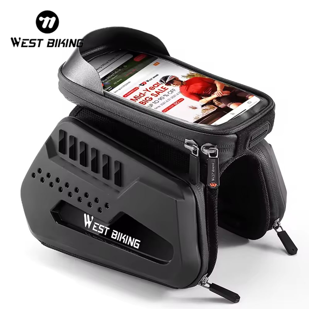 کیف دوچرخه - کیف دوچرخه خورجینی - کیف وست بایکینگ - کیف خورجینی 1.4 لیتری - کیف دوچرخه خورجینی روی تنه وست بایکینگ - کیف دوچرخه روی تنه 1.4 لیتری وست بایکینگ - کیف خورجینی روی تنه دوچرخه وست بایکینگ WESTBIKING 1.4L
