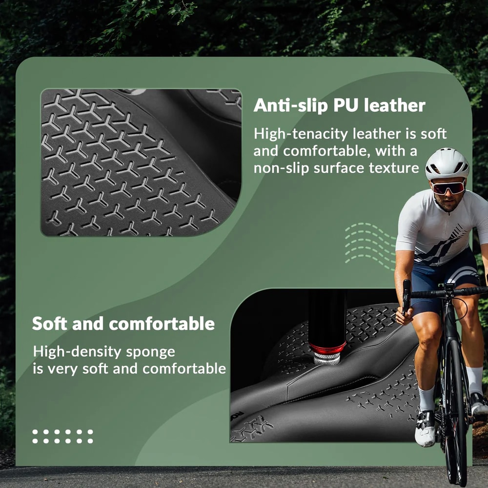 زین دوچرخه - زین راکبراس - زین مات راکبراس - زین شهری راک براس - زین دوچرخه کوهستان و شهری راک براس - زین ارگونومیک راکبراس - زین ارگونومیک دوچرخه راکبراس ROCKBROS M9