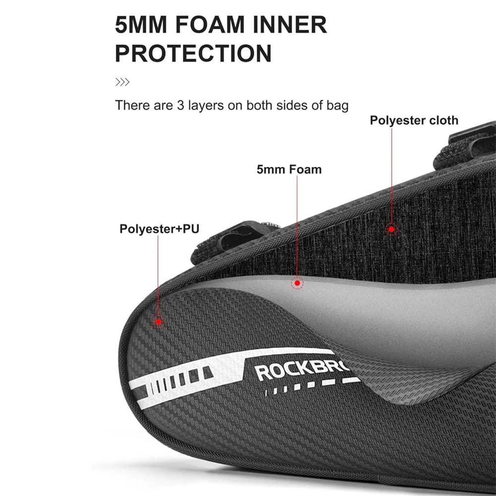 کیف زیر تنه دوچرخه - کیف زیر تنه راکبراس - کیف زیر تنه دوچرخه راکبراس - کیف زیر تنه مثلثی راکبراس - کیف دوچرخه راکبراس زیر تنه - کیف تنه راکبراس 1.5 لیتری - کیف زیر تنه دوچرخه راک براس - کیف مثلثی زیر تنه راکبراس ROCKBROS B75 1.5L