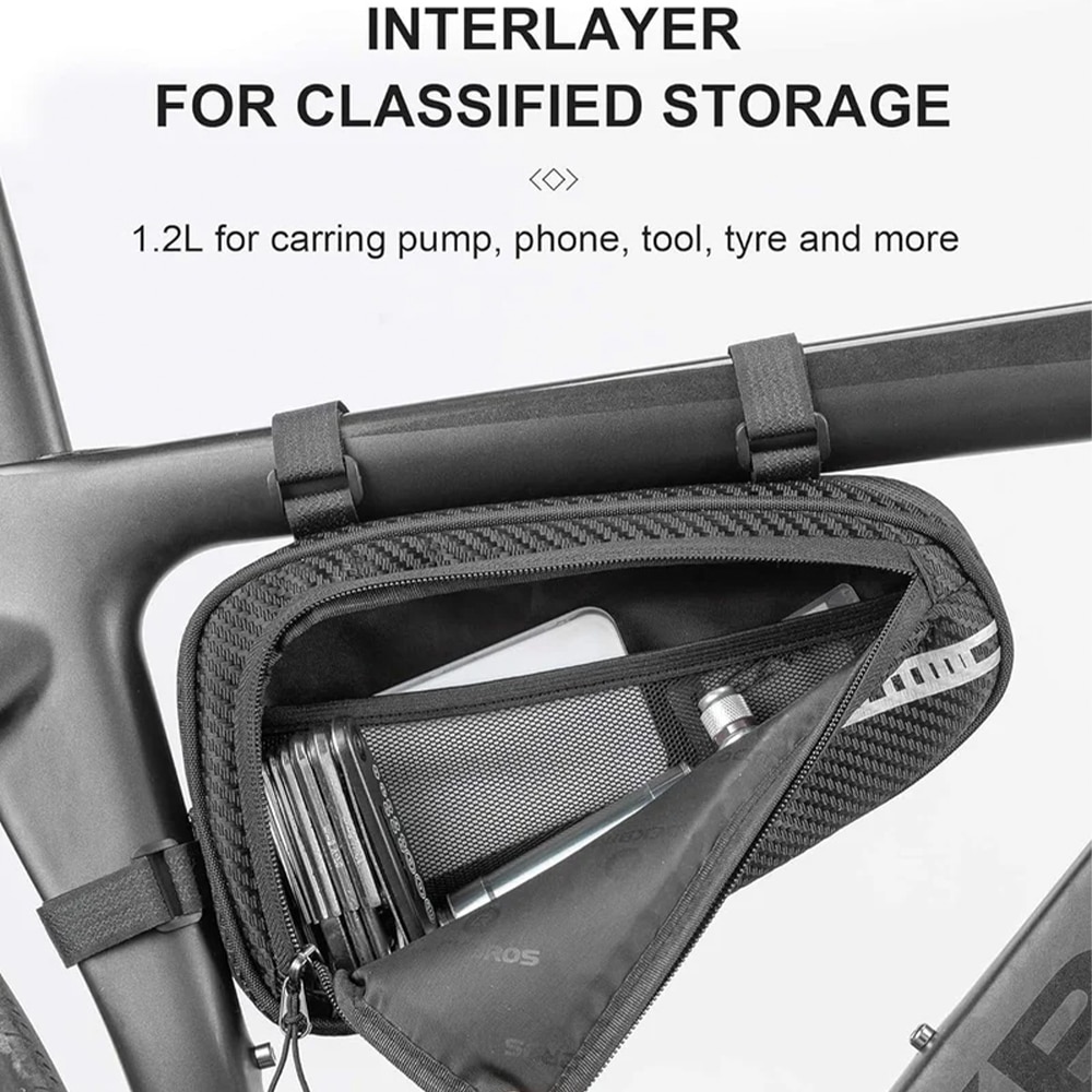 کیف زیر تنه دوچرخه - کیف زیر تنه راکبراس - کیف زیر تنه دوچرخه راکبراس - کیف زیر تنه مثلثی راکبراس - کیف دوچرخه راکبراس زیر تنه - کیف تنه راکبراس 1.5 لیتری - کیف زیر تنه دوچرخه راک براس - کیف مثلثی زیر تنه راکبراس ROCKBROS B75 1.5L