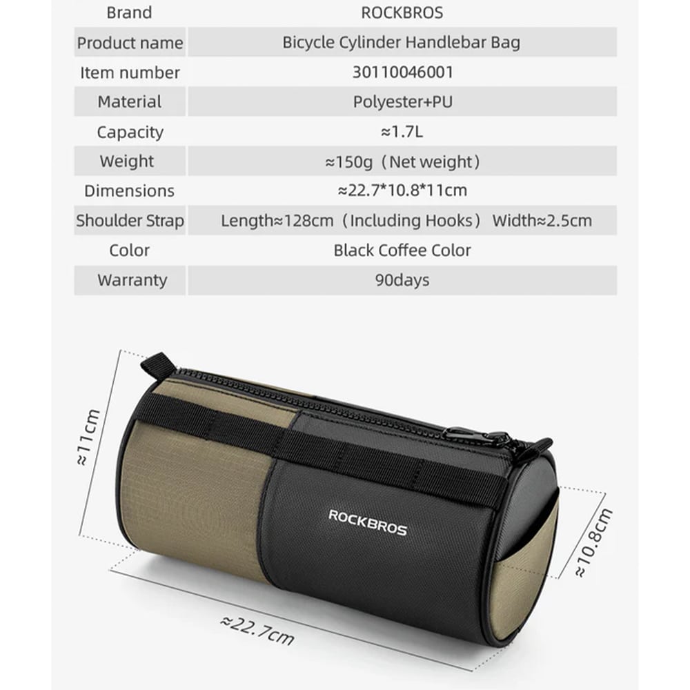 کیف جلو فرمان - کیف راک براس - کیف جلو فرمان راکبراس - کیف 1.7 لیتری راک براس - کیف جلو فرمان دوچرخه راک براس - کیف دوچرخه راکبراس جلو فرمان - کیف دوشی راکبراس - کیف دوشی و جلو فرمان دوچرخه راکبراس ROCKBROS 1.7L