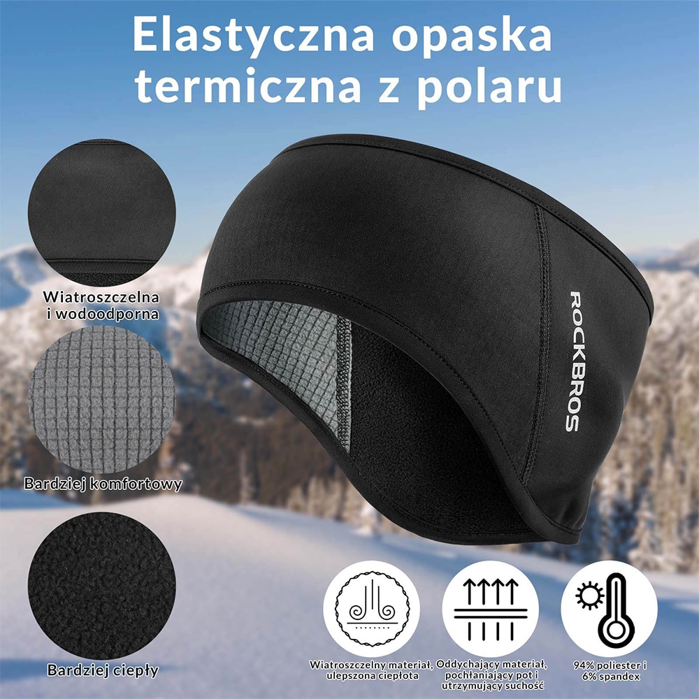 هدبند راکبراس - هدبند دوچرخه - هدبند اورجینال راکبراس - هدبند زمستانه - هدبند زمستانه راک براس - هدبند پارچه ای ورزشی - هدبند دوچرخه سواری - هدبند زمستانی دوچرخه سواری و ورزشی راکبراس ROCKBROS