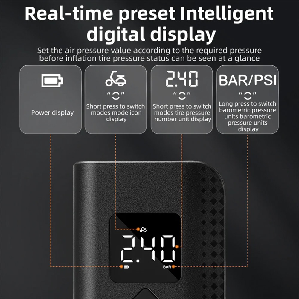 تلمبه باد راکبراس - تلمبه باد دیجیتالی - تلمبه باد دیجیتالی راک براس - تلمبه باد راکبراس دیجیتالی - تلمبه باد دوچرخه شارژی - تلمبه باد دوچرخه و موتور دوچرخه - تلمبه باد قدرتمند راکبراس - تلمبه باد همراه شارژی دوچرخه و موتور راکبراس - تلمبه باد شارژی دوچرخه/موتور/خودرو راکبراس ROCKBROS