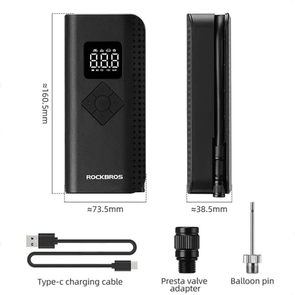 تلمبه باد راکبراس - تلمبه باد دیجیتالی - تلمبه باد دیجیتالی راک براس - تلمبه باد راکبراس دیجیتالی - تلمبه باد دوچرخه شارژی - تلمبه باد دوچرخه و موتور دوچرخه - تلمبه باد قدرتمند راکبراس - تلمبه باد همراه شارژی دوچرخه و موتور راکبراس - تلمبه باد شارژی دوچرخه/موتور/خودرو راکبراس ROCKBROS