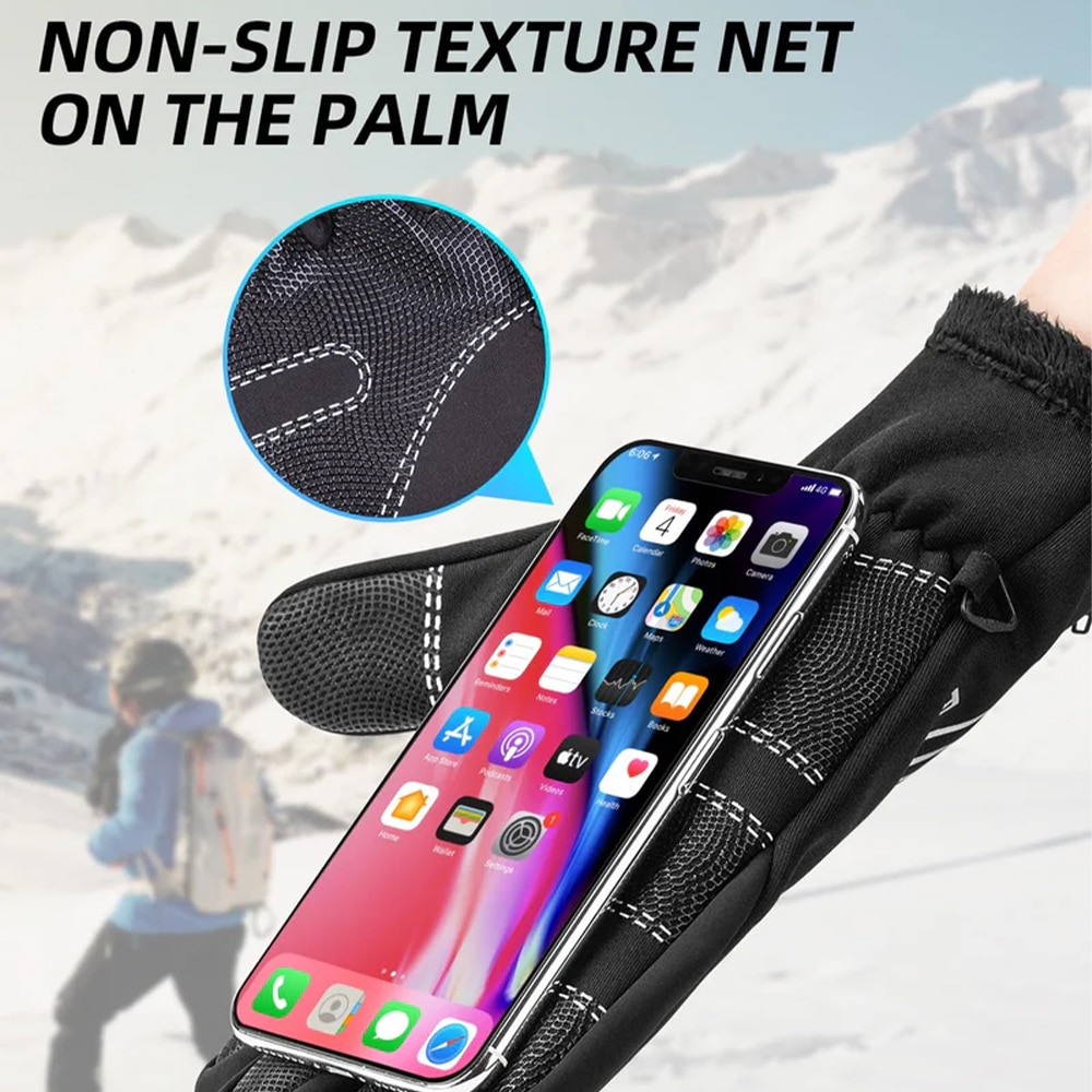 دستکش - دستکش دوچرخه سواری - دستکش دوچرخه سواری زمستانه - دستکش زمستانه دوچرخه - دستکش تمام انگشت زمستانی - دستکش تمام انگشت دوچرخه راکبراس - دستکش راکبراس زمستانی دوچرخه - دستکش دوچرخه سواری - دستکش تمام انگشت زمستانی دوچرخه سواری و ورزشی راکبراس ROCKBROS S091-4BK