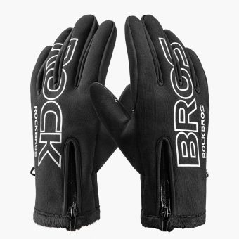 دستکش - دستکش دوچرخه سواری - دستکش دوچرخه سواری زمستانه - دستکش زمستانه دوچرخه - دستکش تمام انگشت زمستانی - دستکش تمام انگشت دوچرخه راکبراس - دستکش راکبراس زمستانی دوچرخه - دستکش دوچرخه سواری - دستکش تمام انگشت زمستانی دوچرخه سواری و ورزشی راکبراس ROCKBROS S091-4BK