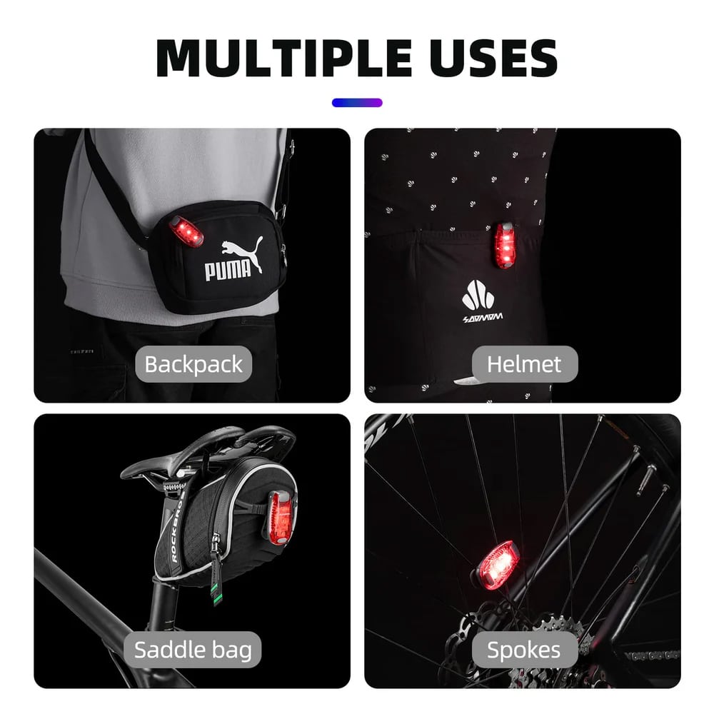 چراغ دوچرخه راکبراس - چراغ خطر راکبراس - چراغ خطر راک براس کلیپسی - چراغ دوچرخه خطر عقب راک براس - چراغ کلیپسی دوچرخه راکبراس - چراغ باتری خور دوچرخه راکبراس - چراغ خطر عقب (کلیپسی) دوچرخه راکبراس ROCKBROS ZPWD-1