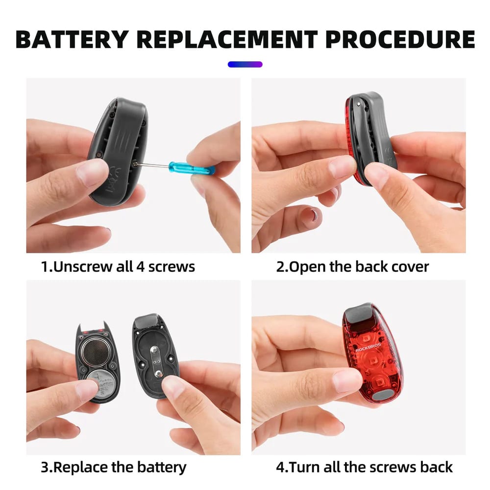 چراغ دوچرخه راکبراس - چراغ خطر راکبراس - چراغ خطر راک براس کلیپسی - چراغ دوچرخه خطر عقب راک براس - چراغ کلیپسی دوچرخه راکبراس - چراغ باتری خور دوچرخه راکبراس - چراغ خطر عقب (کلیپسی) دوچرخه راکبراس ROCKBROS ZPWD-1