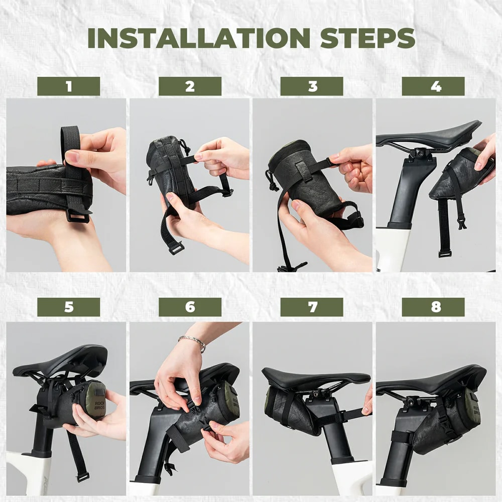 کیف دوچرخه - کیف زیر زین - کیف زیر زین راکبراس - کیف دوچرخه زیر زین راک براس - کیف دوچرخه راکبراس 0.2 لیتری - کیف زیر زین دوچرخه جمع و جور - کیف زیر زین دوچرخه راکبراس ROCKBROS DB006 0.2L